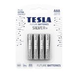 Tesla Silver Alkalin AAA,LR6,LR03,MN1500 İnce Kalem Pil 1,5V 4'lü Paket,Uzun Ömürlü Güç