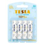 Tesla TOYS+Serisi, Oyuncaklara Özel Üretilen Alkalin Pil (Maximum Power) Geleceğin Pillleri (MAVİ BOY, AA4) Kalem Pil