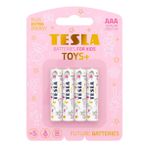 Tesla TOYS+Serisi, Oyuncaklara Özel Üretilen Alkalin Pil (Maximum Power) Geleceğin Pillleri (PEMBE GIRL, AAA4) İnce Kalem