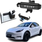 Tesla Y Model Araca Özel Cep Telefon Tutacağı Robotik Oynar Başlık 2021-2024 Arası Profesyonel Ürün - Siyah