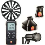 testo 417 Set 2 App bağlantılı 100mm pervane anemometre, hunileri ve akış doğrultucu