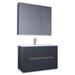 Teta Antrasit Madrıd 65 cm Mdf Banyo Dolabı Seti