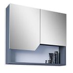 Teta Antrasit Napolı 80 cm Mdf Banyo Üst Dolabı