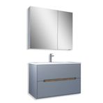 Teta Atlantik Çam-Sis Gri Madrid 65 cm Mdf Banyo Dolabı Seti