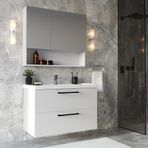 Teta Batum 65 cm Beyaz Mdf Banyo Dolabı Seti