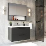 Teta Home Batum 65 cm Kahve MDF Banyo Dolabı Seti