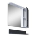 Teta Home Eko 65 cm Antrasit Beyaz MDF Aynalı Banyo Üst Dolabı