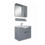 Teta Home Eko 65 cm MDF Banyo Dolabı Seti Sis gri