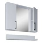 Teta Home Eko 80 cm Beyaz MDF Aynalı Banyo Üst Dolabı