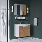 Teta Home Eko 80 cm Beyaz MDF Banyo Dolabı Seti