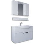 Teta Home Eko 80 cm Beyaz MDF Banyo Dolabı Seti
