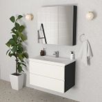 Teta Home Granada 80 Cm Mdf Gövde Membran Kapak Banyo Dolabı Seti Antrasit