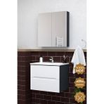 Teta Home Kopenhag 65 Cm Mdf Gövde Membran Kapak Banyo Dolabı Seti Antrasit