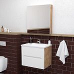 Teta Home Kopenhag 65 Cm Mdf Gövde Membran Kapak Banyo Dolabı Seti Meşe