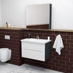 Teta Home Kopenhag 80 Cm Mdf Gövde Membran Kapak Banyo Dolabı Seti Antrasit