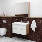 Teta Home Kopenhag 80 Cm Mdf Gövde Membran Kapak Banyo Dolabı Seti Atlantik Çam-Beyaz