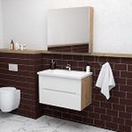 Teta Home Kopenhag 80 Cm Mdf Gövde Membran Kapak Banyo Dolabı Seti