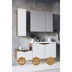 Teta Home Manila 100CM Mdf Banyo Seti + Boy Dolap - Beyaz