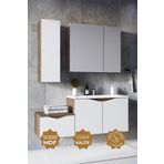 Teta Home Manila 100cm Mdf Banyo Seti + Boy Dolap Meşe