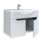 Teta Home Meksika 55 cm Mdf Antrasit Beyaz Banyo Lavabolu Alt Dolap