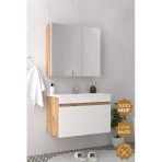 Teta Home Mersin 65 Cm Mdf Banyo Dolabı Seti Atlantik Çam-Beyaz