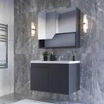 Teta Home Napoli 80 cm MDF Antrasit Banyo Dolabı Seti