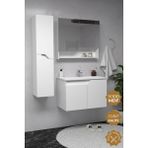 Teta Home Napoli 80 cm MDF Banyo Dolabı Seti Yavaş Kapanan Kapaklı Ayna Dahil Beyaz Tasarım