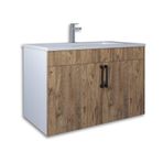 Teta Home Prag 80 cm Mdf Atlantik Çam Banyo Lavabolu Alt Dolap