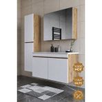 Teta Home Tokyo 100 Cm Mdf Banyo Dolabı Seti + Boy Dolabı Meşe