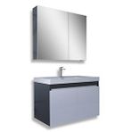 Teta Home Tokyo 65 cm MDF Antrasit-Beyaz Banyo Dolabı Seti