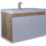 Teta Home Tokyo 65 cm MDF Atlantik Çam - Beyaz Banyo Lavabolu Alt Dolap