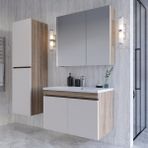 Teta Home Tokyo 65 cm Mdf Banyo Dolabı Seti + Boy Dolabı - Krem