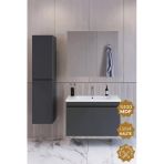 Teta Home Tokyo 80 Cm Banyo Seti Ve Boy Dolabı