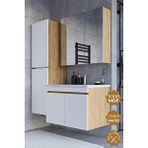 Teta Home Tokyo 80 Cm Mdf Banyo Dolabı Seti +boy Dolabı Tik