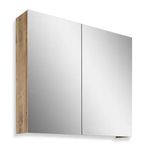Teta Home Yalova 65 cm MDF Banyo Aynalı Üst Dolap - Atlantik Çam