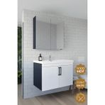 Teta Home Yalova 65 Cm Mdf Banyo Dolabı Seti Antrasit-Beyaz