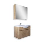 Teta Kahire 65 cm Safir Meşe Mdf Banyo Dolabı Seti