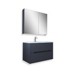 Teta Madrid 80 cm Antrasit Mdf Banyo Dolabı Seti