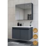 Teta Tokyo 80 cm Antrasit Mdf Banyo Dolabı Seti