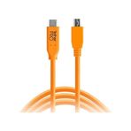 Tether Tools CUC2415-ORG 4.6m USB Kablosu (USB-C - 5Pin Mini USB)