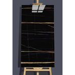 Tetik 10 Adet 30X60 Cm Siyah Altın Mermer Kendinden Yapışkanlı Duvar Paneli, Siyah, 30 X 60