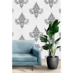 Tetik Bien Exclusive Damask Desenli Duvar Kağıdı 2709, Gri, 100 X 110