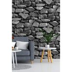 Tetik Bien Exclusive Taş Desenli Duvar Kağıdı 5329, Koyu Gri, 100 X 110