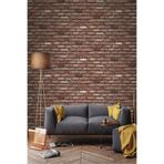 Tetik Zümrüt Exclusive Tuğla Desenli Duvar Kağıdı 9010-2, Koyu Kırmızı, 100 X 110