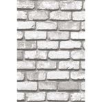 Tetik Zümrüt Exclusive Tuğla Desenli Duvar Kağıdı 9020-1, Beyaz, 100 X 110