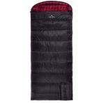 TETON Yetişkin Celsius XXL-18˚C / 0˚F flanel astarlı uyku tulumu, siyah, XXL