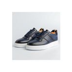 TETRİ Eddy model Model Hakiki Deri El Yapımı Erkek Lacivert Sneakers Ayakkabı