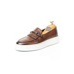 TETRİ Hector Model Hakiki Deri El Yapımı Erkek Kahverengi Loafer Ayakkabı