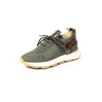 TETRİ Leonidas Model Hakiki Deri El Yapımı Haki Erkek Triko Sneaker