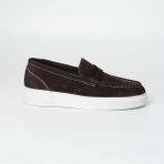 Tetri Ramonelli Model Gerçek Deri Erkek Kahverengi Loafer - Erkek Casual Ayakkabı - 10D-Kahverengi